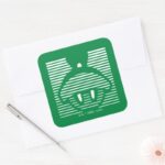 MARVIN THE MARTIAN™ Striped Icon Square Sticker