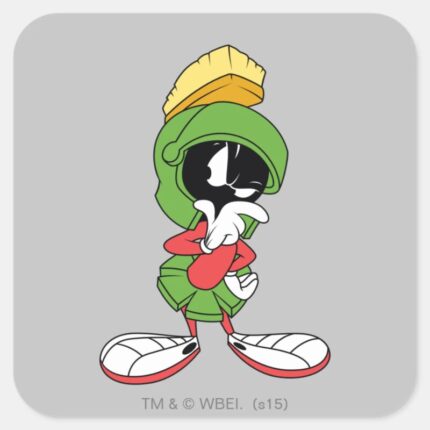 MARVIN THE MARTIAN™ Thinking Square Sticker