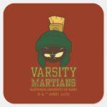 MARVIN THE MARTIAN™ Varsity Collegiate Graphic Square Sticker