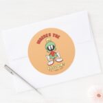 MARVIN THE MARTIAN™ Wheres The Kaboom Classic Round Sticker