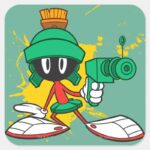 MARVIN THE MARTIAN™ With A Laser Square Sticker