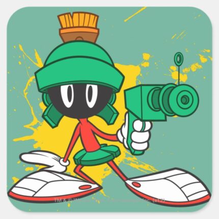 MARVIN THE MARTIAN™ With A Laser Square Sticker