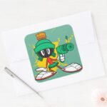 MARVIN THE MARTIAN™ With A Laser Square Sticker