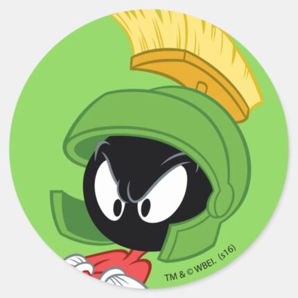 MARVIN THE MARTIAN™ Arms Crossed Classic Round Sticker