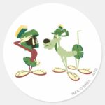 MARVIN THE MARTIAN™ And K 9 Classic Round Sticker