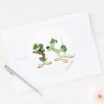 MARVIN THE MARTIAN™ And K 9 Classic Round Sticker