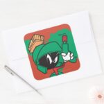 MARVIN THE MARTIAN™ With Laser Pointed Up Square Sticker