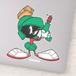 MARVIN THE MARTIAN™ With Laser Pointed Up Sticker