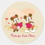 Made For Each Other Classic Round Sticker