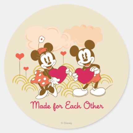Made For Each Other Classic Round Sticker
