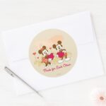 Made For Each Other Classic Round Sticker