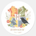 Magical Blooms HOGWARTS™ Crest Classic Round Sticker