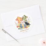 Magical Blooms HOGWARTS™ Crest Classic Round Sticker
