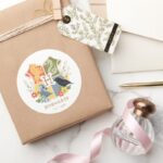 Magical Blooms HOGWARTS™ Crest Classic Round Sticker