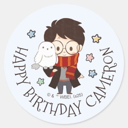 Magical HARRY POTTER™ And Hogwarts Birthday Classic Round Sticker