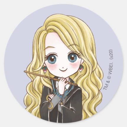Magical Luna Lovegood Watercolor Classic Round Sticker