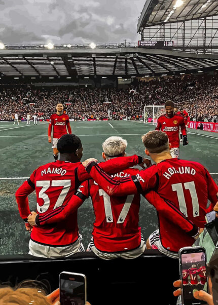 Mainoo Garnacho Hojlund Football Poster