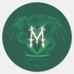 Malfoy Family Crest Graphic Classic Round Sticker
