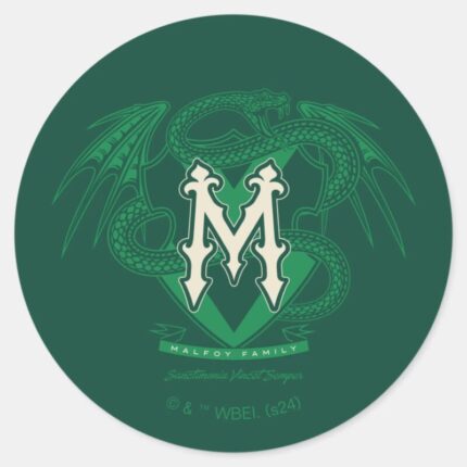 Malfoy Family Crest Graphic Classic Round Sticker