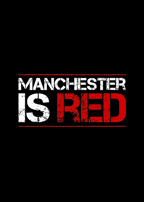 Manchester Is Red Football Poster