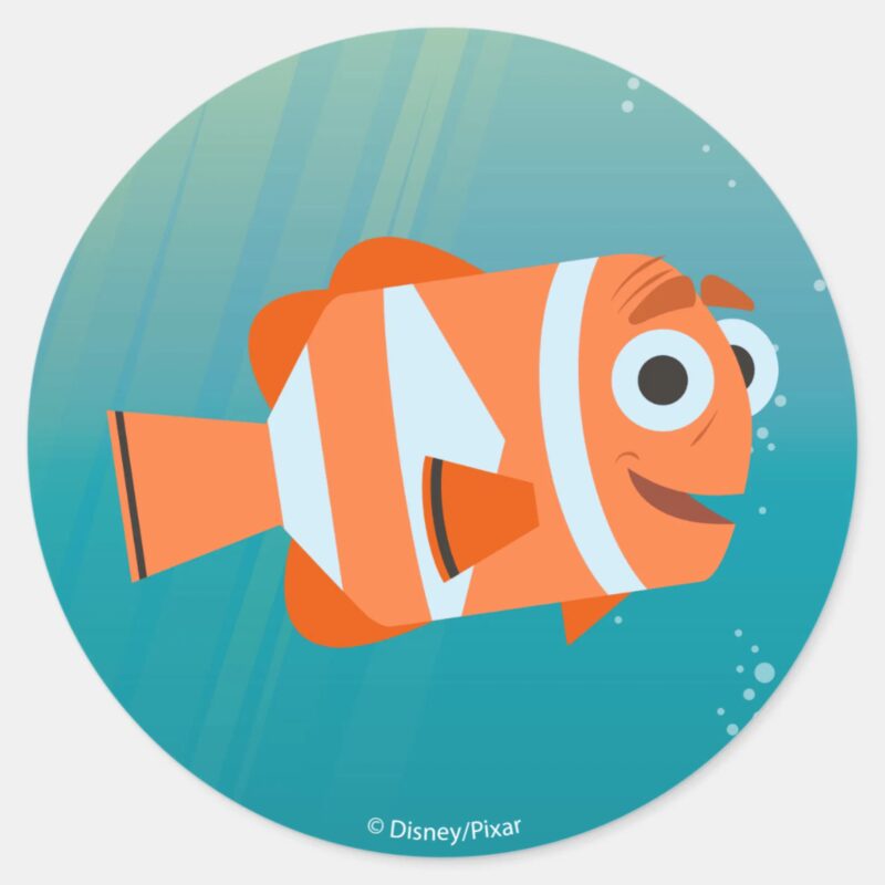 Marlin Ocean Here We Come Classic Round Sticker