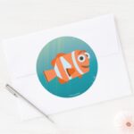 Marlin Ocean Here We Come Classic Round Sticker