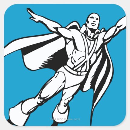 Martian Manhunter Soars 3 Square Sticker