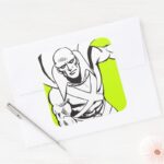 Martian Manhunter Soars 5 Square Sticker