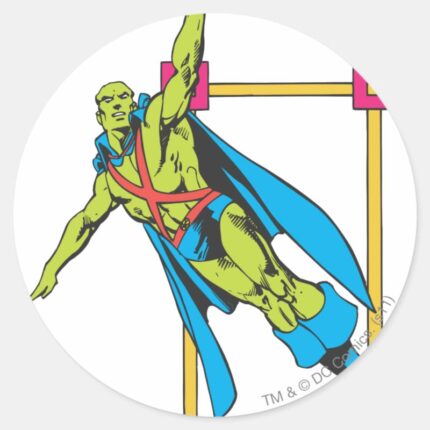 Martian Manhunter Soars Classic Round Sticker