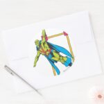 Martian Manhunter Soars Classic Round Sticker