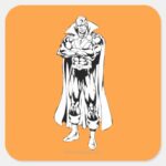 Martian Manhunter Standing Outline Square Sticker
