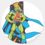 Martian Manhunter Space Backdrop Classic Round Sticker