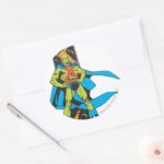 Martian Manhunter Space Backdrop Classic Round Sticker