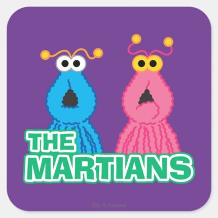 Martians Classic Style Square Sticker