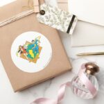 Mary Junior Run Classic Round Sticker