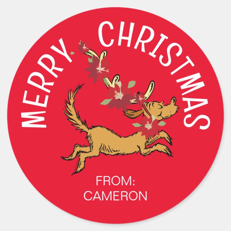 Max Christmas Poinsettia Christmas Gift Tag Max Christmas Poinsettia Christmas Gift Tag