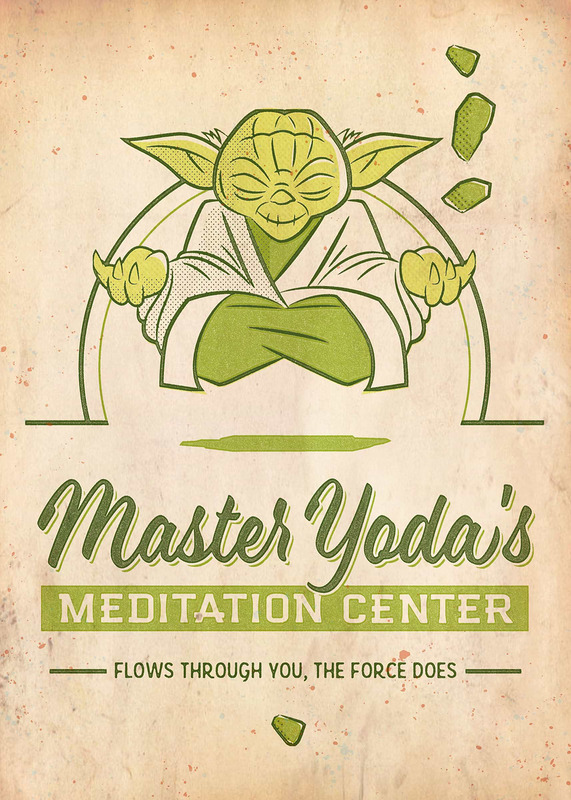 Meditation Center Starwars Poster