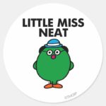 Meet Little Miss Neat Classic Round Sticker