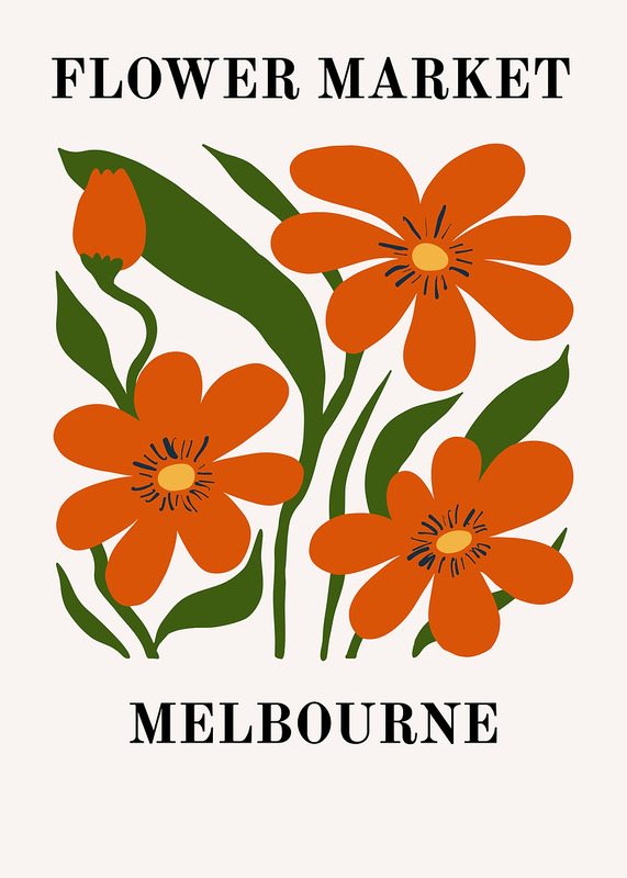 Melbourne Flower Market Poster