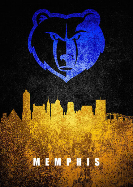 Memphis City Skyline Poster