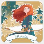 Merida Brave Princess Square Sticker