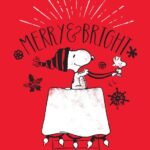 Merry And Bright Snoopy Peanuts Poster