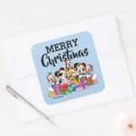 Merry Christmas Holiday Cheer Group Square Sticker