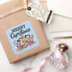 Merry Christmas Holiday Cheer Group Square Sticker