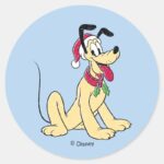 Merry Christmas Pluto Ready Christmas Classic Round Sticker
