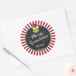 Merry Grinchmas Grinch Holiday Party Classic Round Sticker