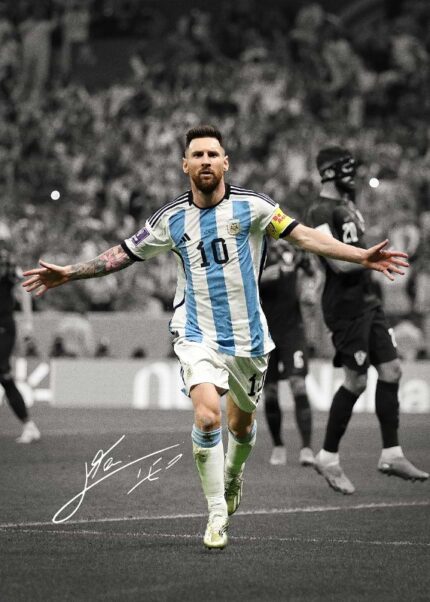 Messi Argentina Celebration Soccer Poster