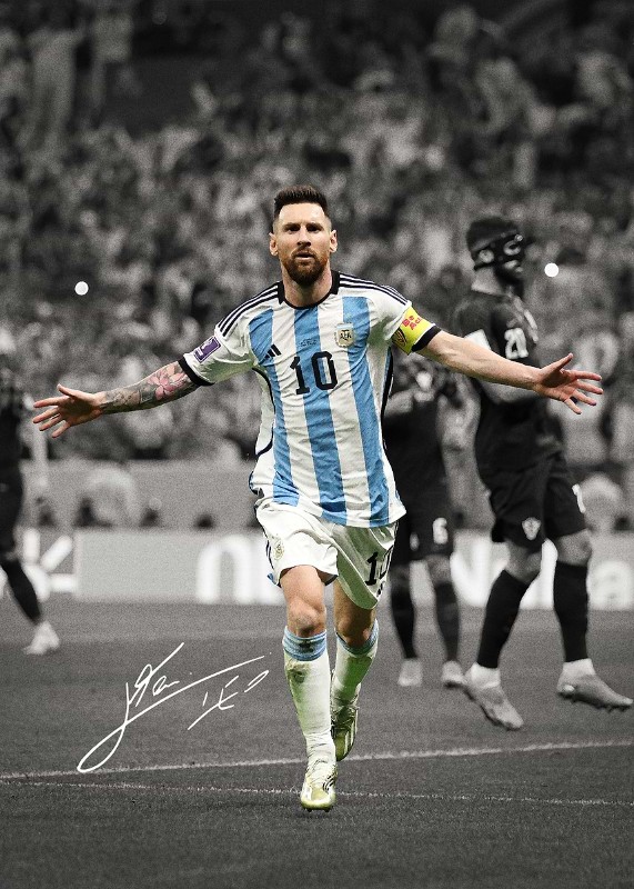 Messi Argentina Celebration Soccer Poster
