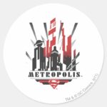 Metropolis Art Deco Classic Round Sticker