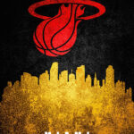 Miami City Skyline Poster